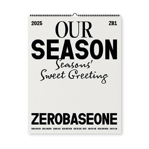 [PREORDER] ZEROBASEONE 2025 Season's Greetings 'OUR Season' (Wall Calendar)