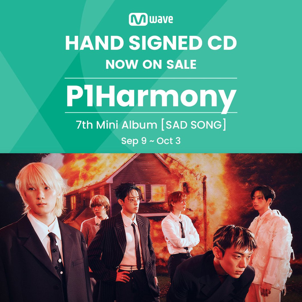 P1Harmony 7th Mini Album 'SAD SONG' - Mwave Signed by All Members