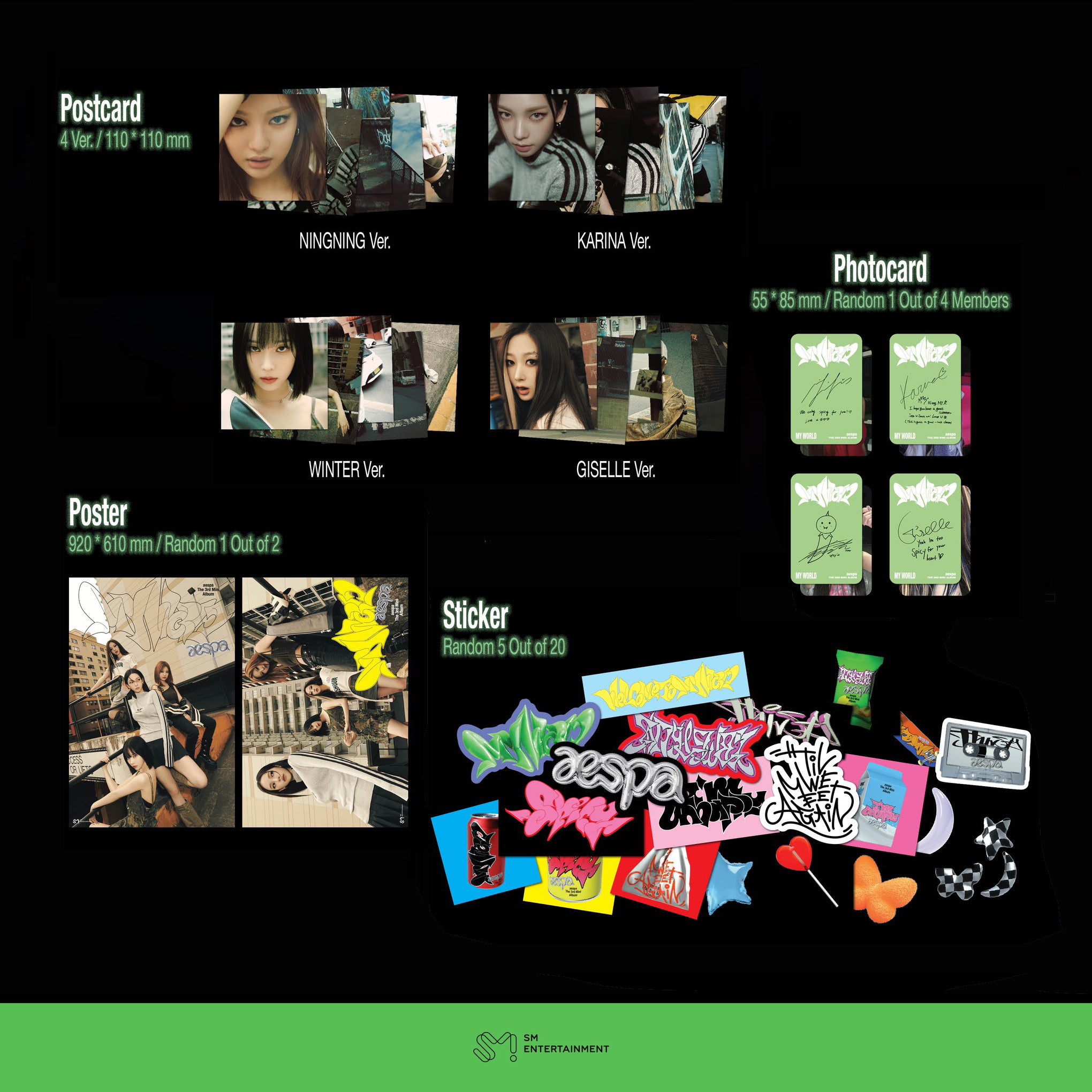 AESPA 3rd Mini Album 'MY WORLD' (Poster Ver.) – K-POP BAZAAR